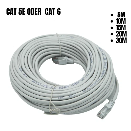 Netzwerkkabel DSL Cat6/Cat5e/Cat5  Internet LAN Kabel 5 10 15 20 25 30 40 50 60m