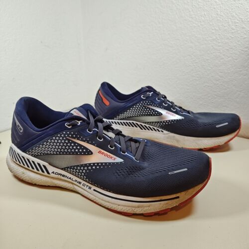 Brooks Mens Adrenaline GTS 22 Running Shoes 13 Navy Comfort Cushion Gym Trainers - Picture 6 of 8