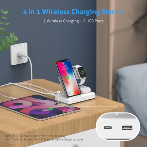 SooPii 4 in 1 Wireless Charging Station with Built-in QC 3.0 AC Adapter - Picture 3 of 8