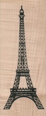 Eiffel Tower (Largest) 3 x 7'' Rubber Stamp, Steampunk Stamp, Paris Stamp