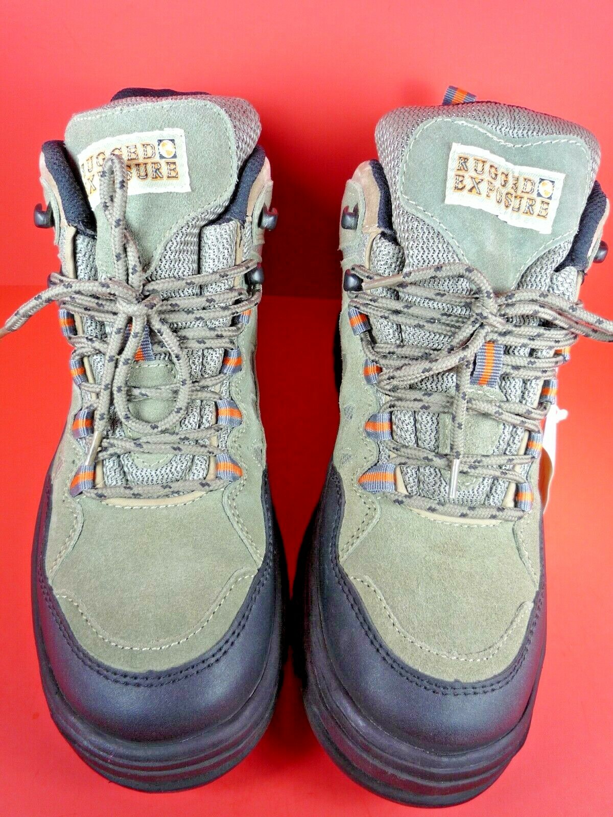 Rugged Exposure Men's Zion Hiker Leather Suede Nylon Brown Hiking Boots
