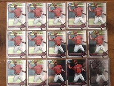 Arol Vera 2022 Bowman Prospect Base/Black Speckle Refractor Lot (15) Angels