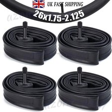 4x Bike Bicycle 26x1.75-2.125 Tyre Inner Tube SCHRADER VALVE 26" Inch Rubber MTB