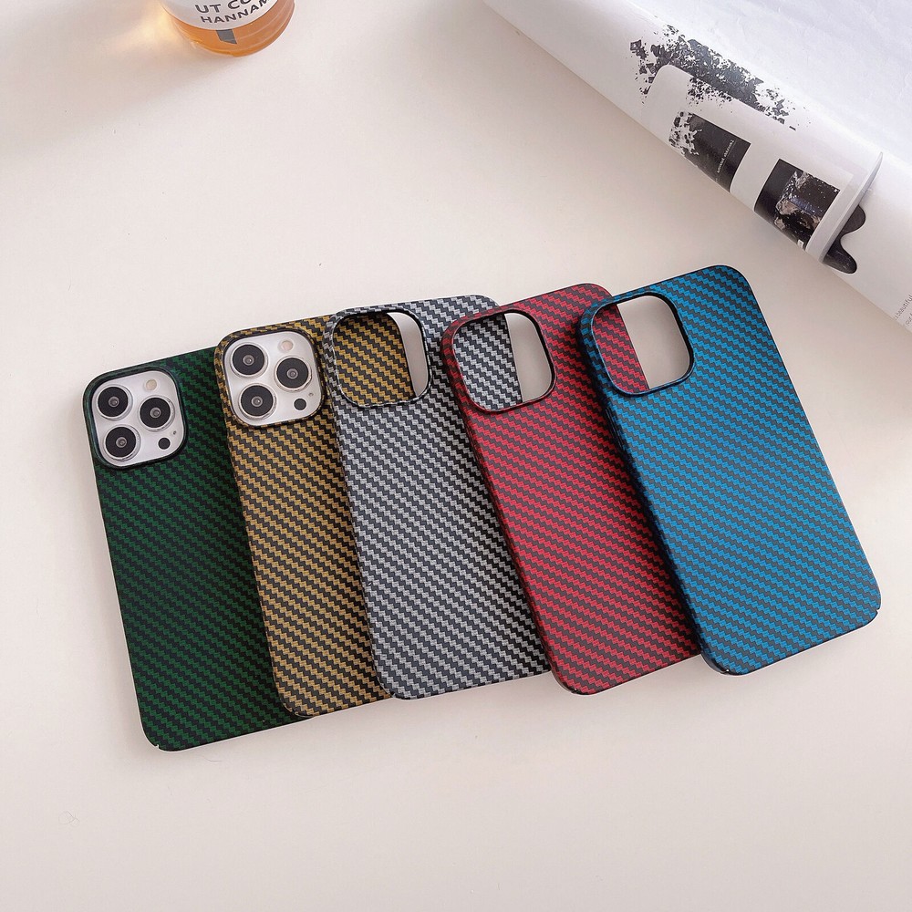 For iPhone 13 12 11 Pro Max XS Shockproof Carbon Fiber Texture Slim Rugged Case