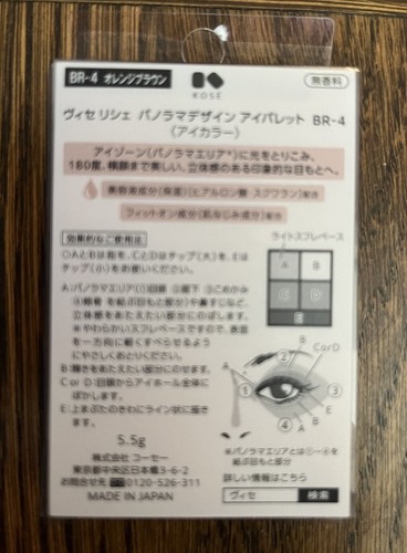 Kose Visee Richet Panorama Design Eye Palette BR-4 Orange Brown 5,5g Lidschatten - Bild 3 von 3