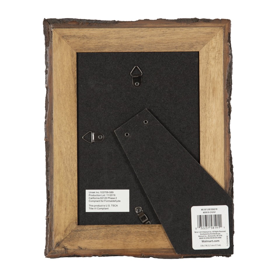 Mainstays 5x7 Live Edge Tabletop Picture Frame eBay