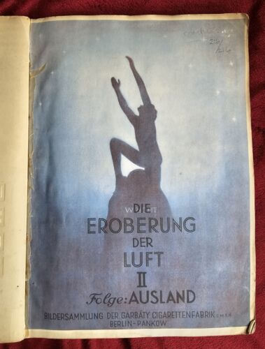 Vtg CIGARETTE CARD ALBUM/ BOOK In German Complete 216 Cards World Aircraft 1932 - Picture 3 of 17
