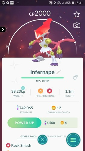Shiny Infernape Chimchar Evolution Pokemon Trade Go Ebay