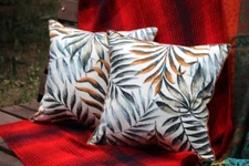 Set Of 2 Handmade Home Decor Leaves Pattern Pillow Case Cushion Cover 18x18 Gift