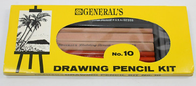 Vtg General's Drawing Pencil Kit No. 10 - Layout Sketching Pencils - Open Box