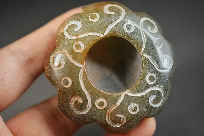 Lavadora de cepillo de escritura tallado en jade natural chino raro A3 Foto 3 de 4