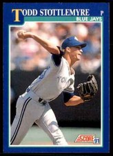 1991 Score Todd Stottlemyre Toronto Blue Jays #39