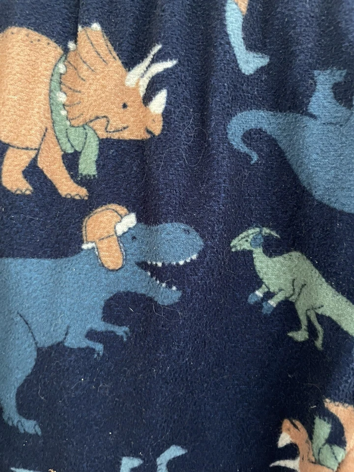 Pantalones de pijama Carter's para niños con estampado de dinosaurio acogedor polar azul marino talla 6 Foto 4 de 4