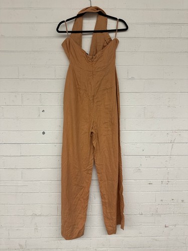 NICHOLAS Linen Stephania Jumpsuit Casual Date Size 10 AU RRP 425 WITH DEFECTS - Picture 2 of 5