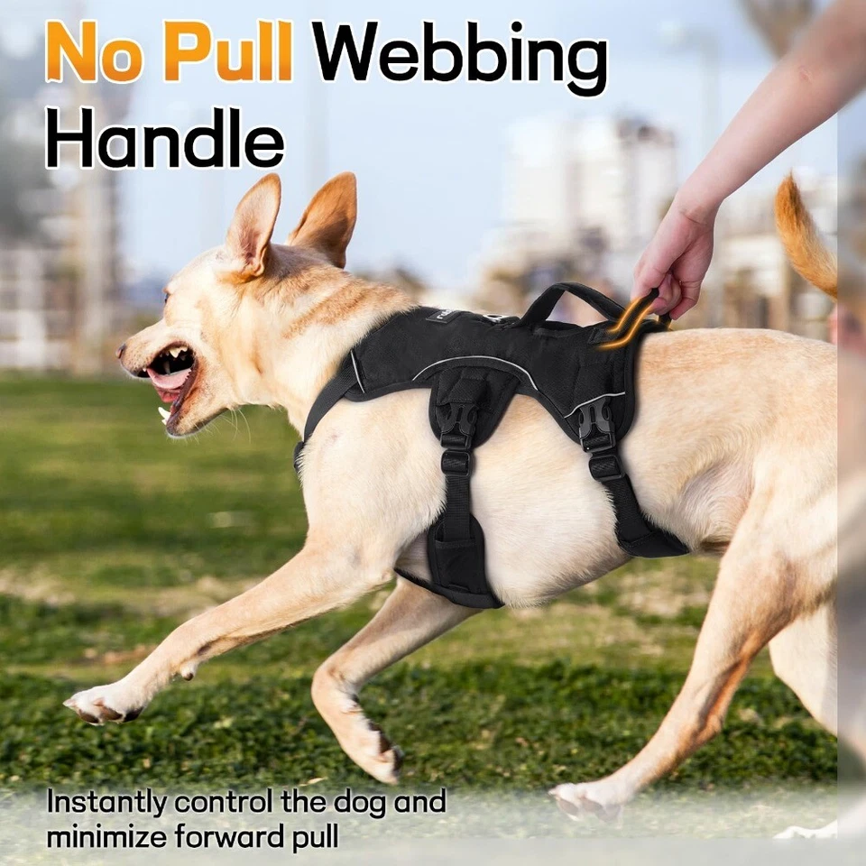 rabbitgoo Escape Proof Dog Harness with Lift Handle Reflective Adjustable Vest - Image 3 of 4