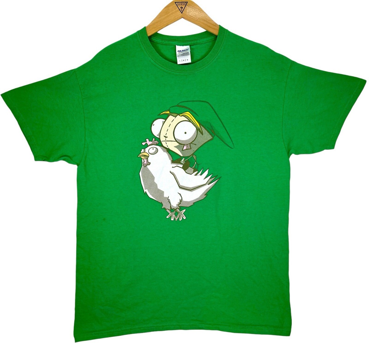Vintage Y2K The Legend Of Zelda Invader Zim Parody Cartoon T Shirt