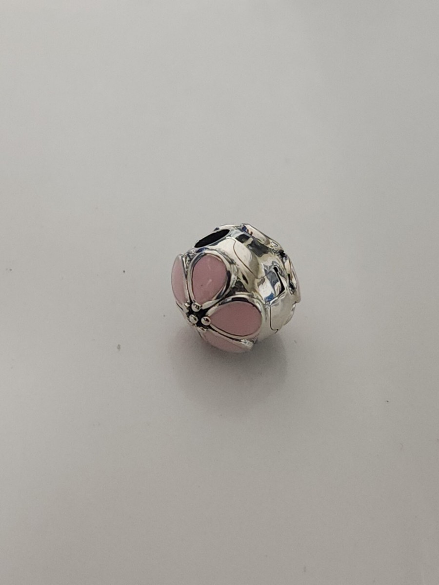 M♡♡ AUTHENTIC PANDORACHERRY BLOSSOM PINK ENAMEL CLIP CHARM