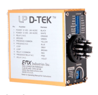 EMX LP D-TEK LOW-POWER VEHICLE LOOP DETECTOR 12 – 24 VOLTS AC/DC FAIL SAFE