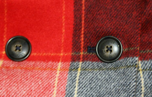 Vintage Y2K HOLLISTER Womens Wool Plaid Checks Swing Coat Jacket S - Picture 5 of 7