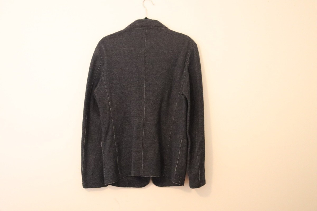 t.japan knit jacket グレー Edition Made in Japan Men's Knit Jacket, Navy, Size 2 (US