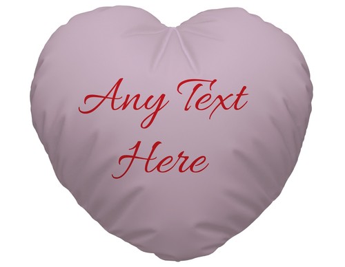 Personalised Pink Love Cats Design Heart Shaped Cushion Valentines Day Gift - Picture 2 of 2