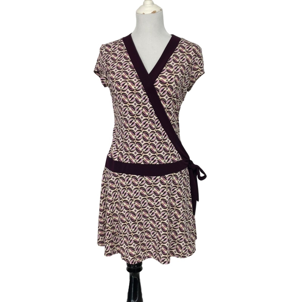 Vintage La Belle Faux Wrap Drop Waist Stretch Dress Muli Color Womens Large | eBay Vintage La Belle Faux Wrap Drop Waist Stretch Dress Muli Color Womens Large | eBay
