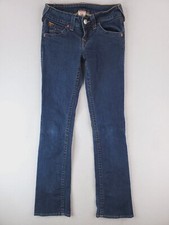True Religion Jeans Womens 26 Blue Bootcut Low Rise Y2K USA MADE Flap Pocket