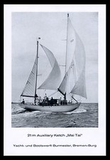 Grosse Werbung 1961 21 m Yacht AUXILIARY KETCH Werft Burmester Bremen-Burg