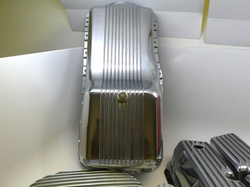 SBF SmallBlockFord Nostalgic Fin Aluminum Dress Up Kit 260 289 302 Oil Pan Valve - Picture 4 of 9
