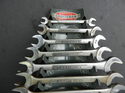 Vintage Craftsman Open-end Wrench Set with Rack. 1952 Catalog. Rare - Picture 2 of 7