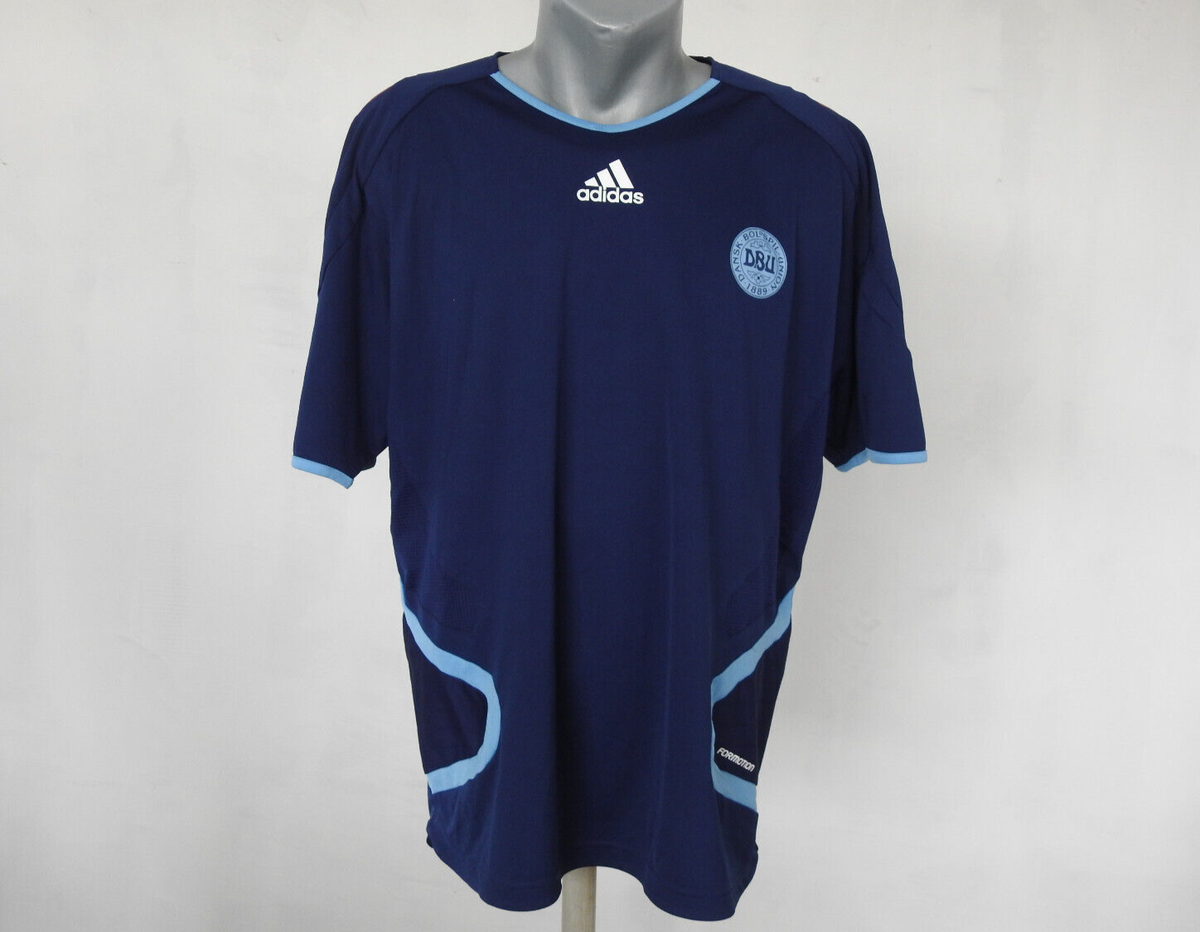Denmark 2008 Training Jersey Adidas Blue Shirt Size XL Football