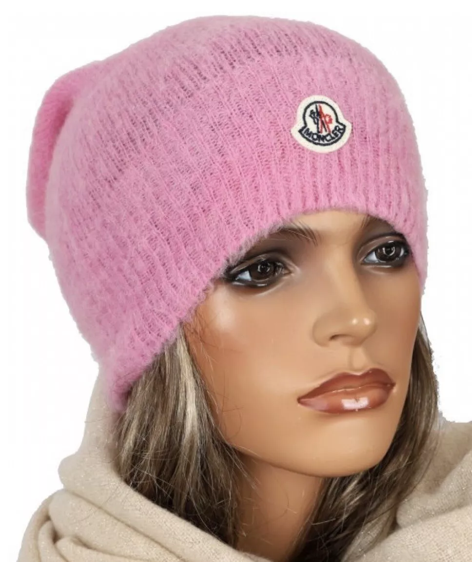 Pink moncler on sale hat