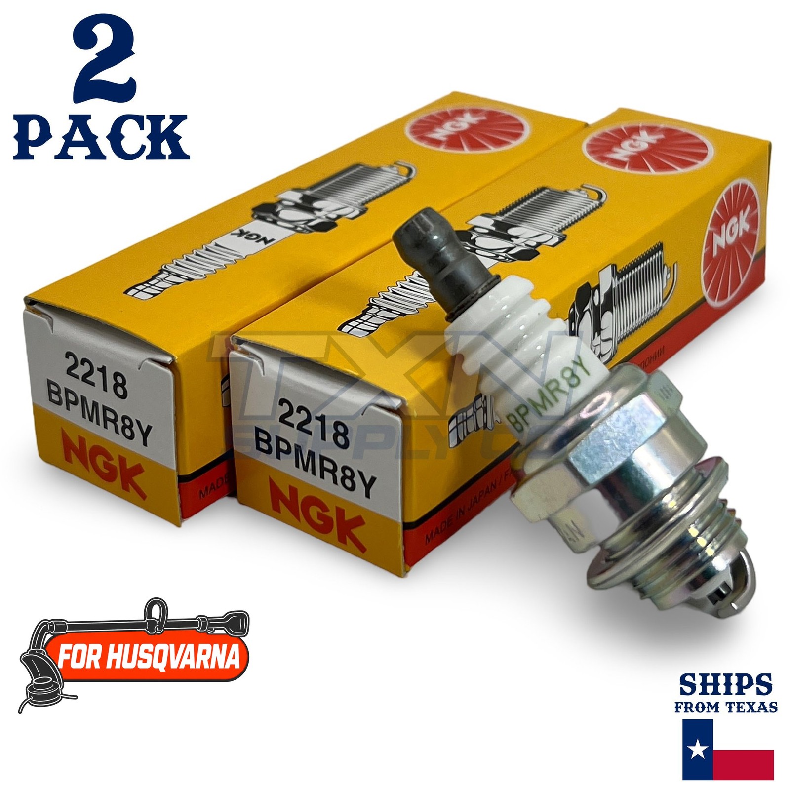 2 Pack NGK Spark Plug - For 525RS Husqvarna Trimmer