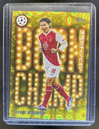 2025-26 Topps Japan Edition Takumi Minamino Born Champ UCC Yellow Sunflower #/50