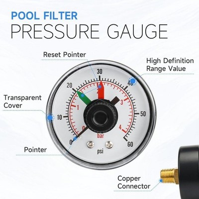 Poolfilterdruckmessgeräte ECX2712B1 hohe Leistung für DEP100 EC75A EC65A