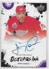 25/26 UD DETROIT RED WINGS CENTENNIAL OCTOPUS INK AUTOGRAPH Jimmy Carson #OICA
