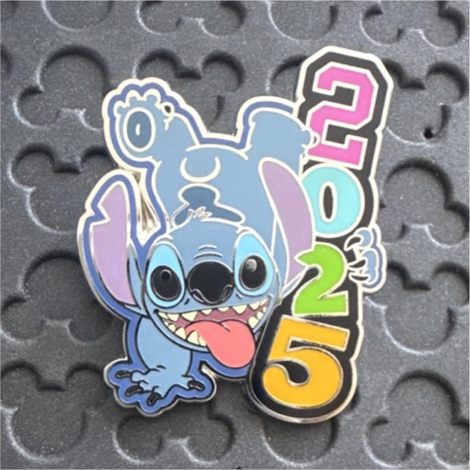 Disney Lilo & Stitch 2025 New Year Pin Official Colorful Single