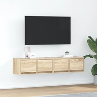 Tv-SchräNke 2 Stk. Sonoma-Eiche 60X31X25,5 Cm Holzwerkstoff