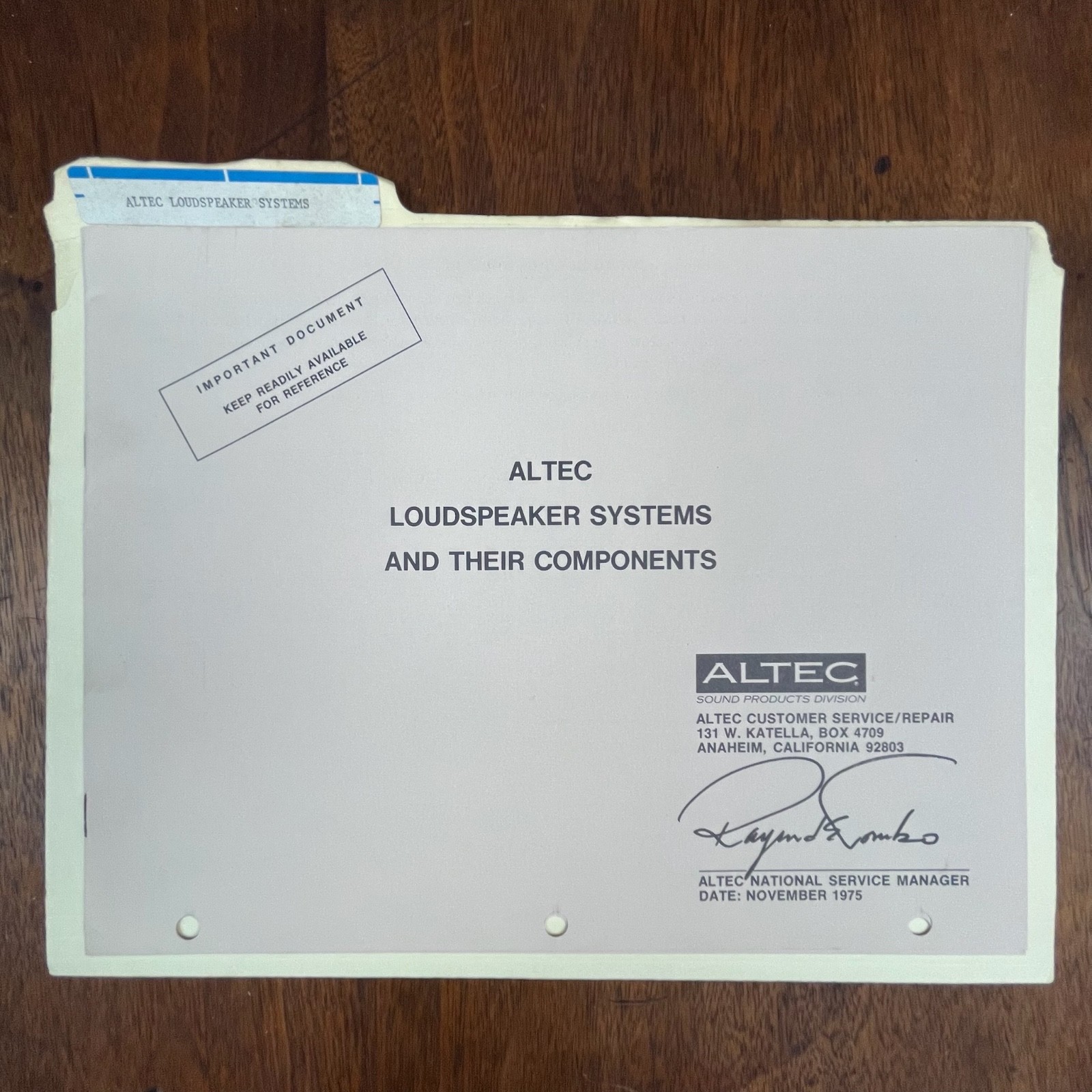 Altec 9865 vintage audio equipment - eBay listing photo 2
