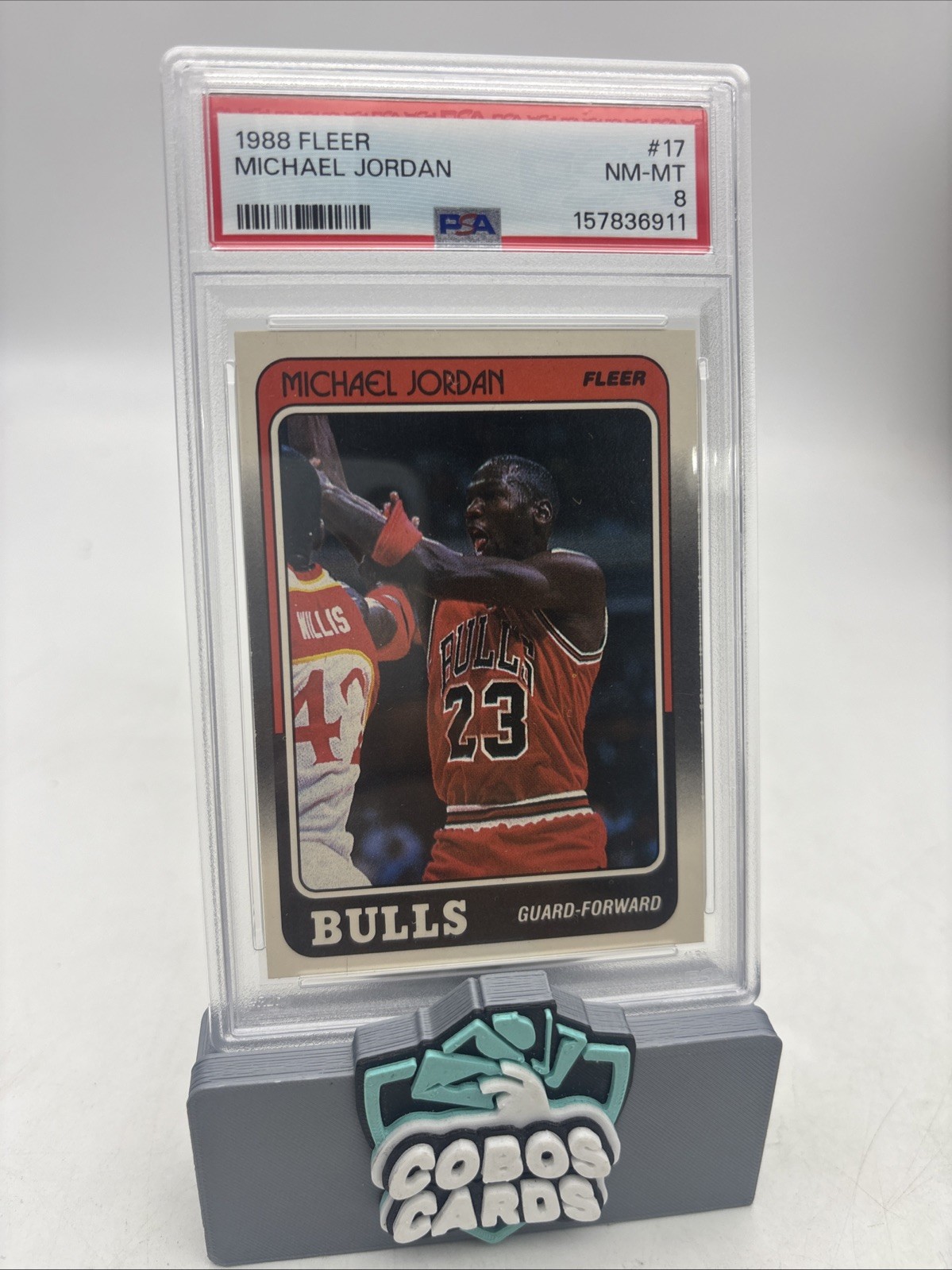 1988 Fleer Michael Jordan #17 PSA 8