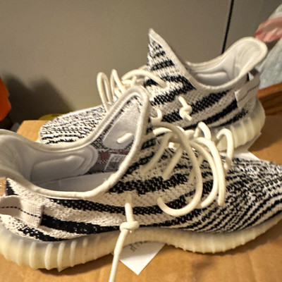 Yeezy Boost 350 V2 Zebra White/Black/Red Boost Low Top Lace-Up Sneaker