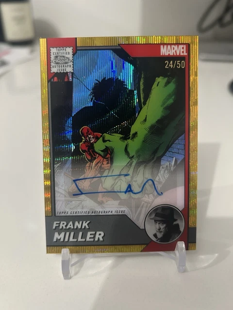 2025 Topps Chrome Marvel Frank Miller Gold Wave Refractor Auto /50 Daredevil