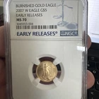 American Eagle 2007-W G$5 1/10 oz Burnished Gold Coin MS 70 NGC