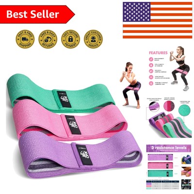 Durable Resistance Bands for All - Non-Slip Design, 3 Resistance Levels Included