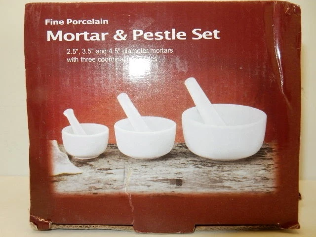 Mortar and Pestal 3 size set