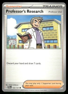 Professor's Research 122/131 Prismatic Evolutions Pokemon TCG trading card