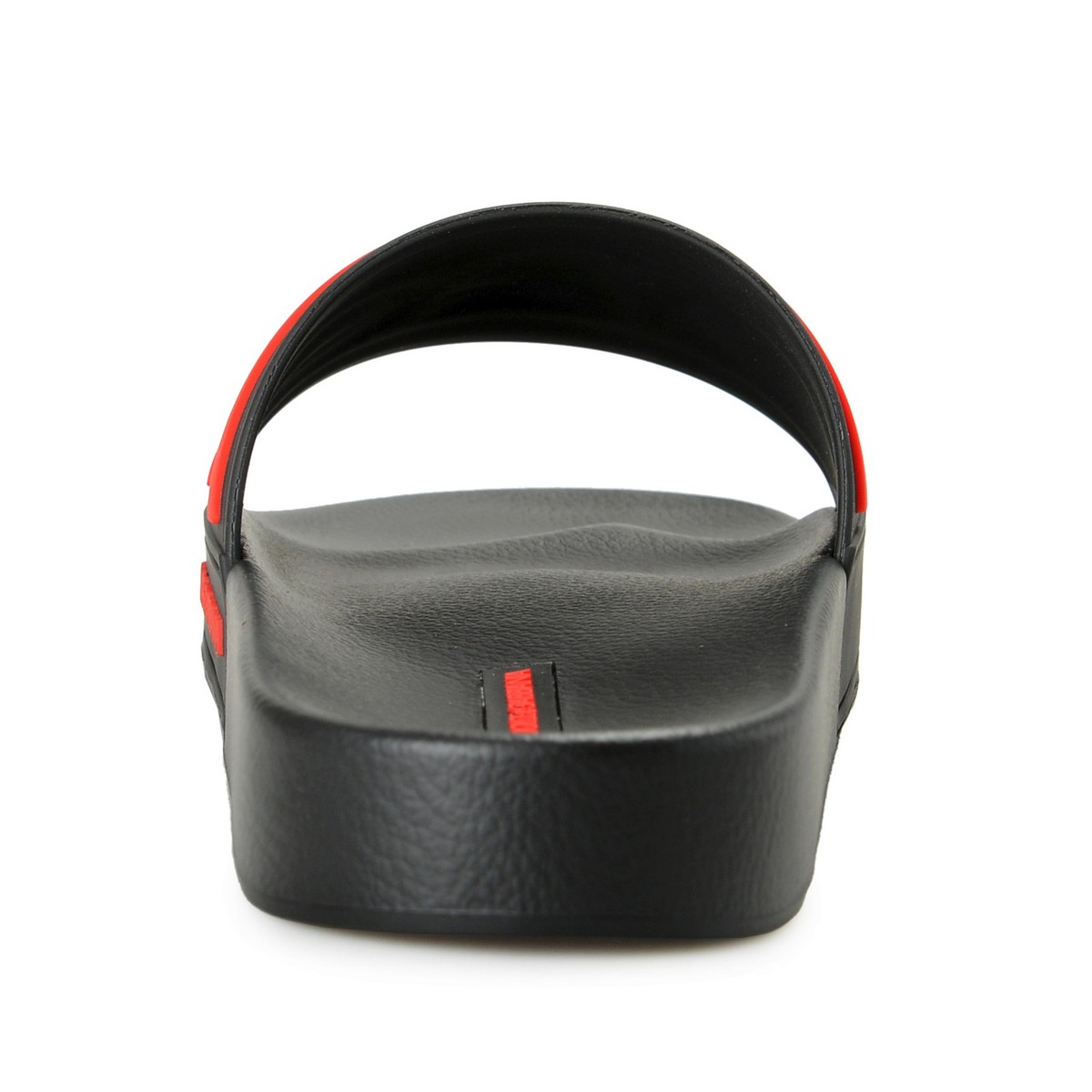 Dolce & Gabbana Men's Black & Red Logo Print Rubber Flip Flops