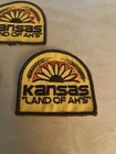 Lot Of 3 Vintage Kansas “Land Of Ah’s.” Souvenir Patches Sunflower Wheat Design  — photo 4