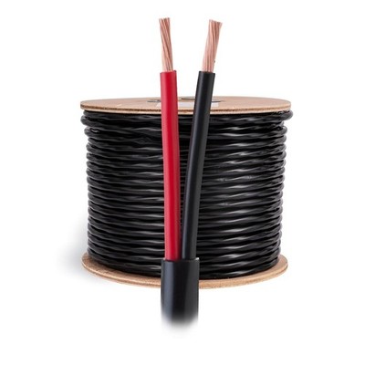 500ft 16AWG Outdoor Speaker Wire 16/2 Direct Burial Cable LED A/V Audio   Black