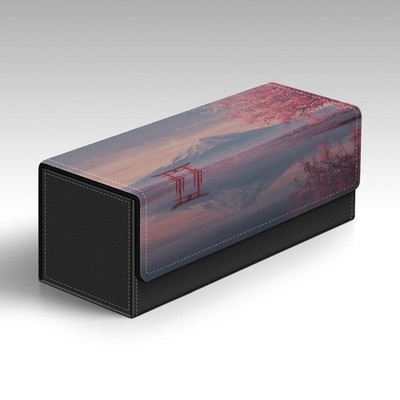 MTG Storage Box | Cherry Blossom Mt. Fuji Themed TCG Box Holds 600+ Cards | Unof